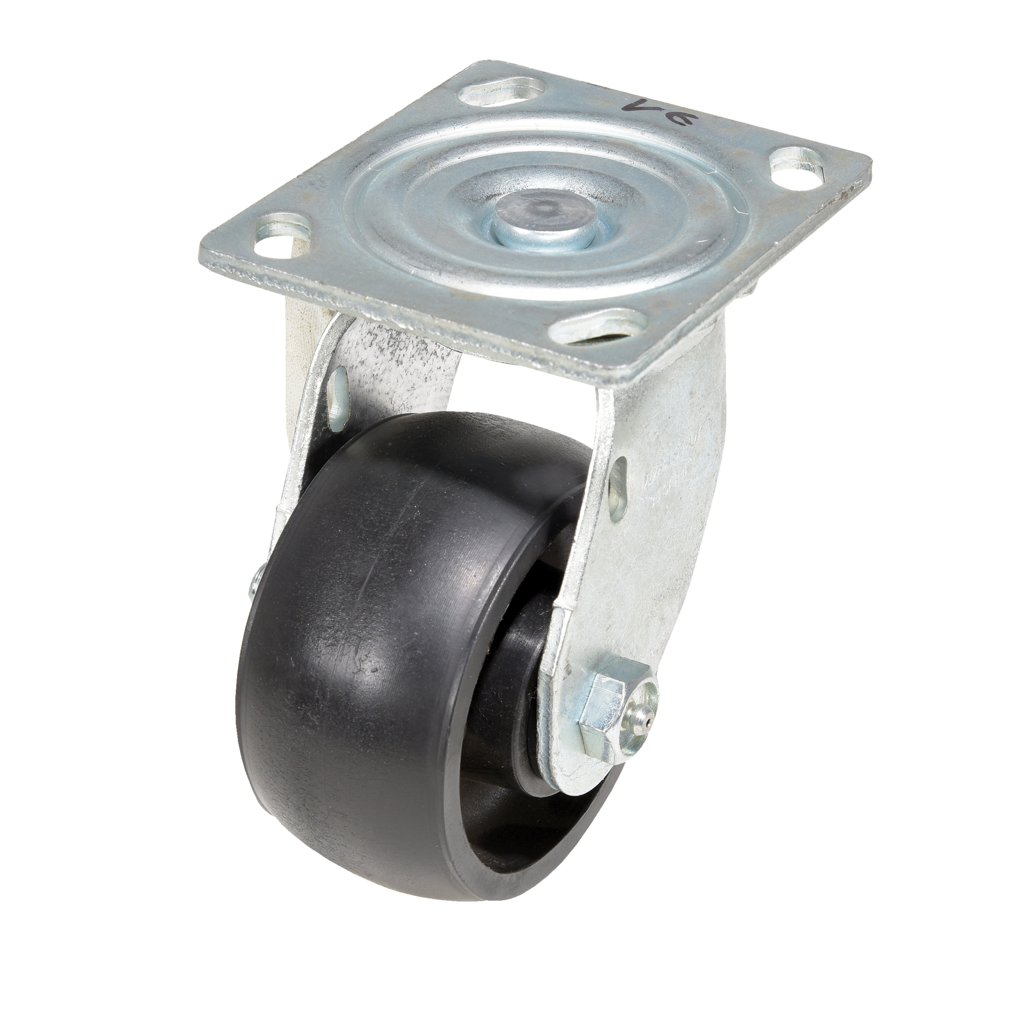 Vestil Nylon Swivel Caster - 4in. x 2in., 800-Lb. Capacity, Glass Filled Nylon, Black, Model# CST-VE-4X2GFN-S